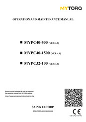 MYTORQ MYPC40-500 Operation And Maintenance Manual