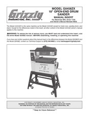 Grizzly G0458ZX Manual