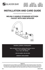 Glacier bay MELINA HD67568-1201 Installation And Care Manual