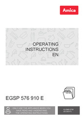 Amica EGSP 576 910 E Operating Instructions Manual