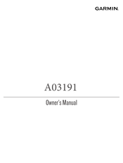 Garmin A03191 Owner's Manual