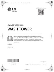 LG WASH TOWER WT1716 RK Series Owner's Manual