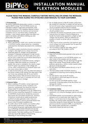 BiPVco Flextron Installation Manual