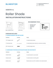 BLINDSTER N300710-Q Installation Instructions Manual