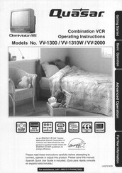 Quasar VV1310W - MONITOR/VCR Operating Instructions Manual