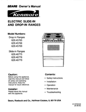 Sears Kenmore 629.46775 Owner's Manual