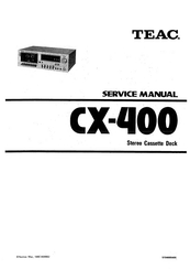 Teac CX-400 Service Manual