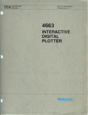 Tektronix 4663 Operator's Manual