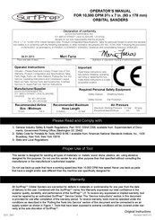 SurfPrep SPS3X7 Operator's Manual