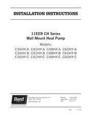 Bard CH Series Installation Instructions Manual