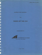 AVCO TAR-224 Instruction Manual