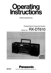 Panasonic RX-DT610 Operating Instructions Manual