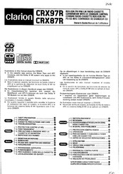 Clarion CRX87R Owner's Manual