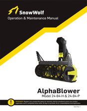 SnowWolf AlphaBlower 24-84-P Operation & Maintenance Manual