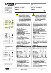 Lovato Electric DMK25 Quick Start Manual