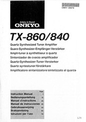 Onkyo TX-860 Instruction Manual