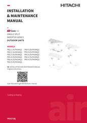 Hitachi PAS-6.0UFASNQ1 Installation & Maintenance Manual