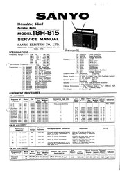 Sanyo 18H-815 Service Manual