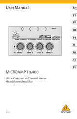 Behringer Microamp HA400 User Manual