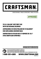 Craftsman CMXEVCVVBVCM12 Instruction Manual