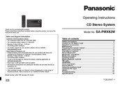 Panasonic SA-PMX82M Operating Instructions Manual