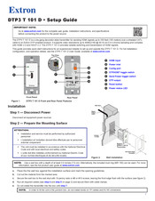 Extron electronics DTP3 T 101 D Setup Manual