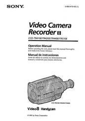 Sony Handycam Video8 CCD-TR410E Operation Manual