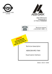 Addi-Data ADDICOM APCI-7800 Technical Description