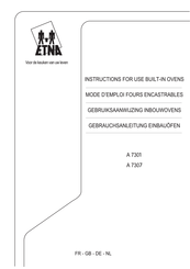 ETNA A7301FTRVS Instructions For Use Manual