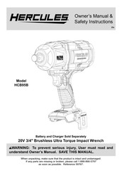 Hercules HCB95B Owner's Manual & Safety Instructions
