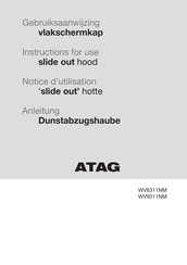 Atag WV9311NM Instructions For Use Manual