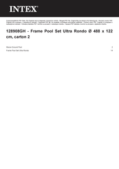 Intex Ultra Frame Pool Manual