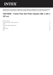 Intex Rectangular Ultra Frame 126778GN Owner's Manual