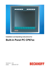 Beckhoff CP670 Series Installation And Operating Instructions Manual