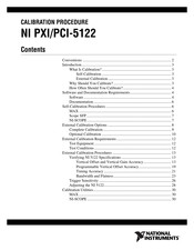 National Instruments NI PXI-5122 Calibration Procedure