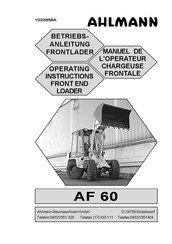 ahlmann AF 60 Operating Instructions Manual