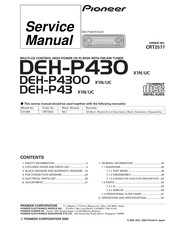 Pioneer Premier DEH-P430 Service Manual