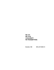 Broadcast Electronics FM-10TS Manual