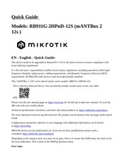 MikroTik mANTBox 2 12s Quick Manual