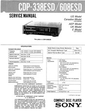 Sony cdp 338esd Service Manual