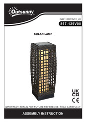 Outsunny 867-129V00 Assembly Instruction