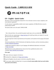 MikroTik L009UiGS-RM Quick Manual