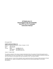 evertz S7720AD-A4-LTC Instruction Manual