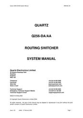Quartz Q256-DA/AA System Manual