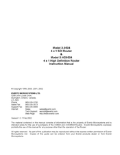 evertz X-HD9504 Instruction Manual