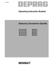 Deprag MINIMAT 347-310-31UL Operating Instruction Booklet