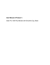 Oster PRO 1200 User Manual