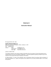 evertz MetaCast 2 Instruction Manual