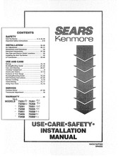 Sears Kenmore 73261 Installation Manual