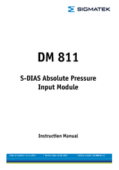 Sigmatek DM 811 Instruction Manual
